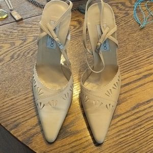 Jimmy Choo London Strappy Tan Heels